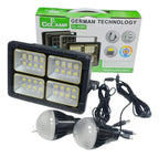 REFLECTOR SOLAR 80W + 2 LUCES LED + POWER BANK USB | KIT COMPLETO DE EMERGENCIA
