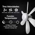 Kit x2 Ventilador con Luz LED + Control Remoto | 3 Velocidades + 3 Modos de Luz + Instalación E27 Fácil